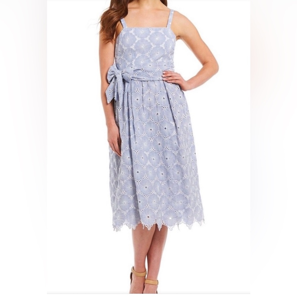 Antonio Melani Blue Eyelet Dress